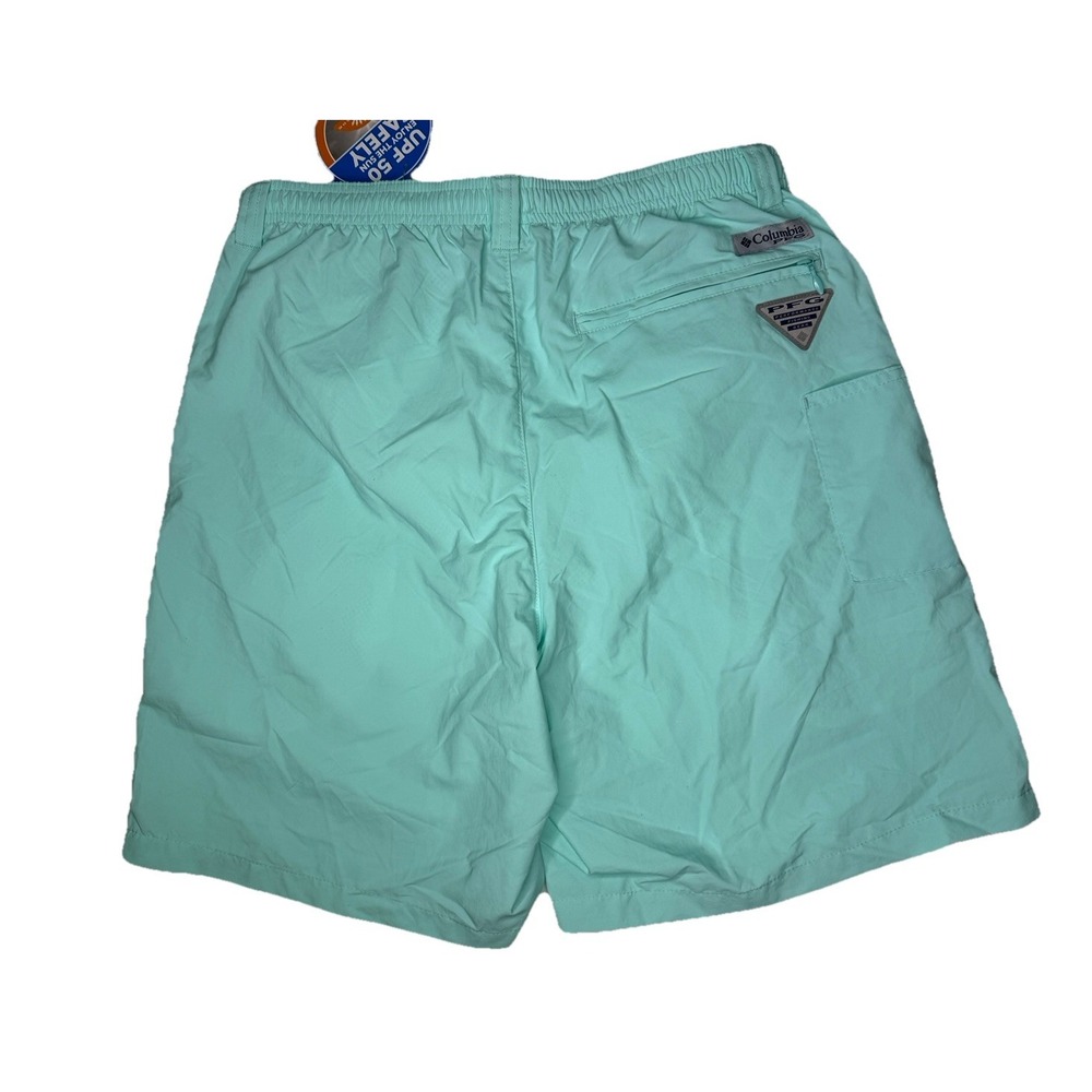 NWT Columbia PFG Mens Small Teal UPF 50‎ Omni Shade Water Shorts 8" Inseam - Picture 2 of 7